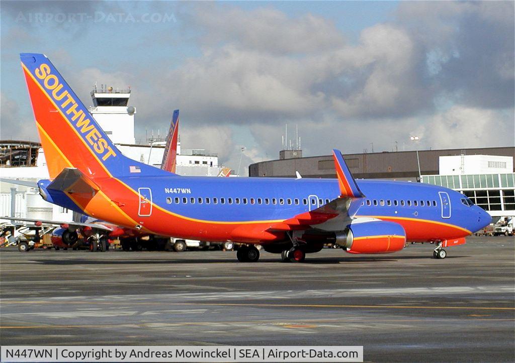 N447WN, 2003 Boeing 737-7H4 C/N 33720, Southwest Airlines Boeing 737 at Seattle-Tacoma International Airport