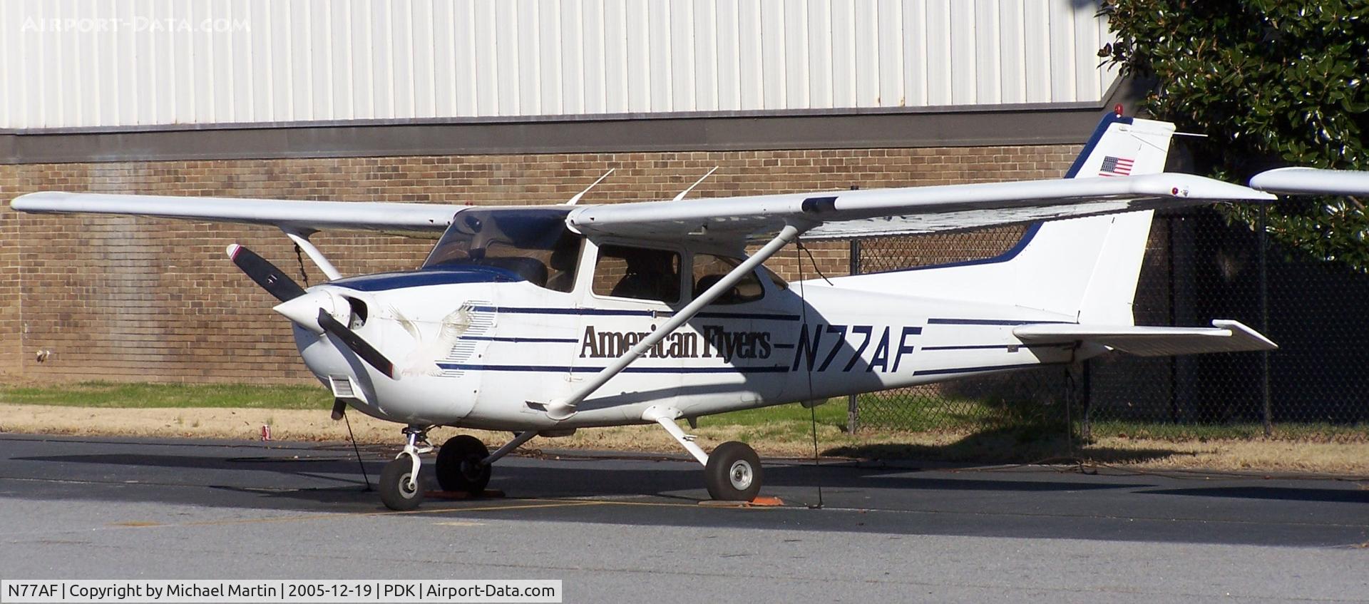 N77AF, 1997 Cessna 172R C/N 17280071, On tiedow at PDK