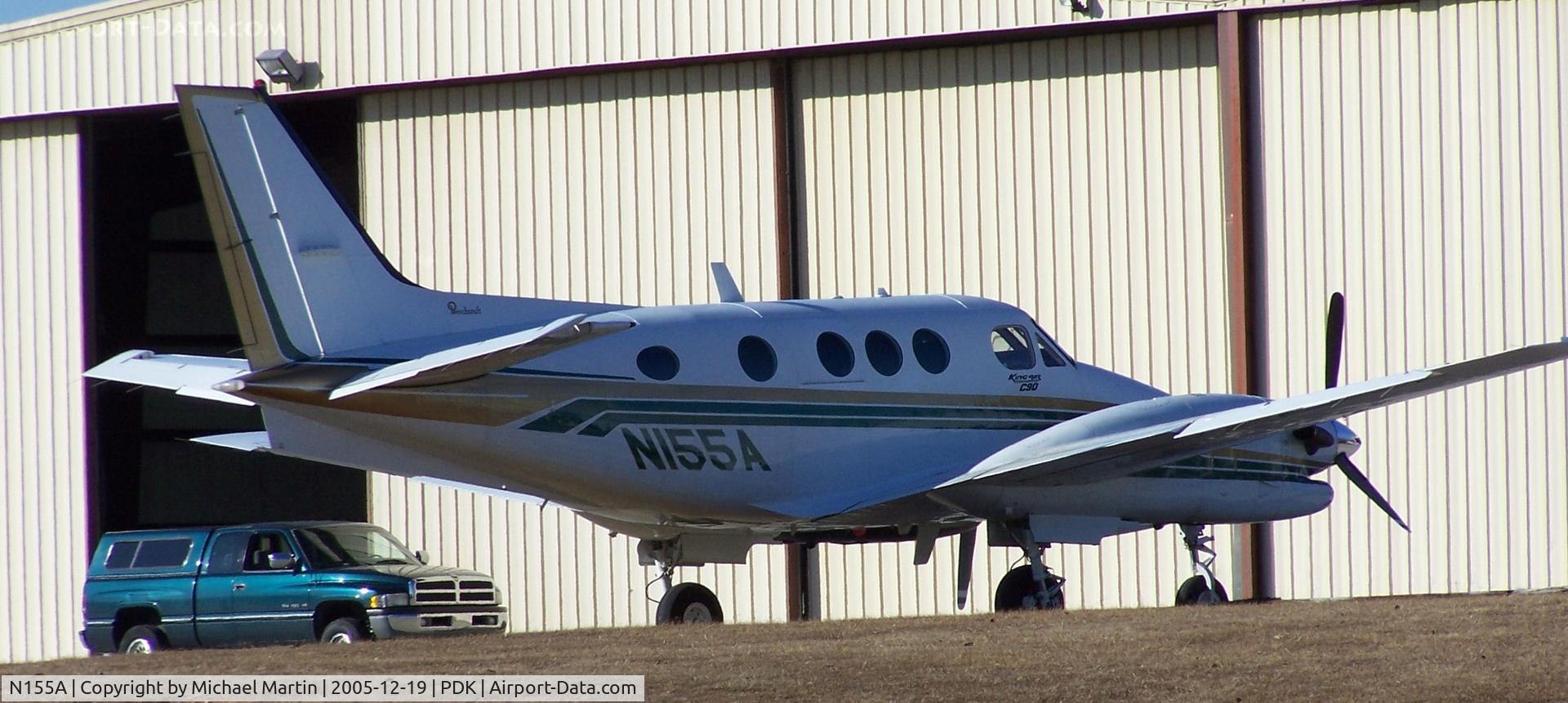 N155A, 1991 Beech C90A King Air C/N LJ-1257, Tied down @ PDK