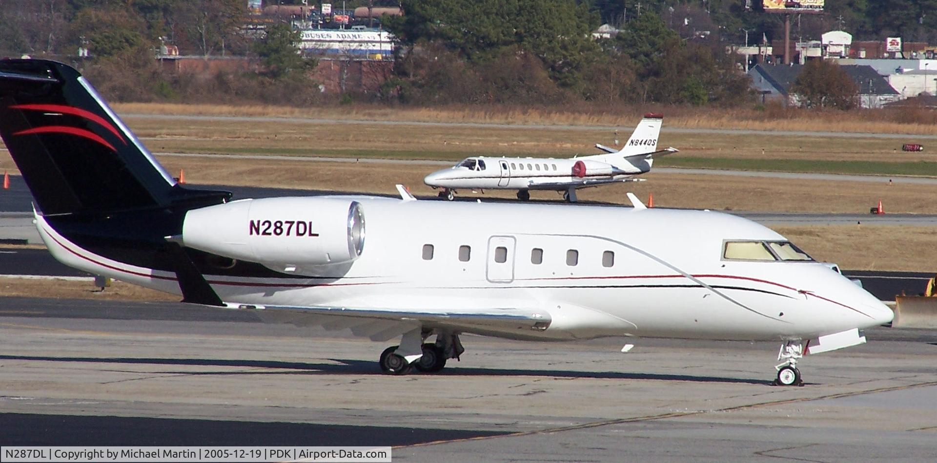 N287DL, 1982 Canadair Challenger CE-144 (CL-600-1A11) C/N 1065, Parked behind Epps Air Service