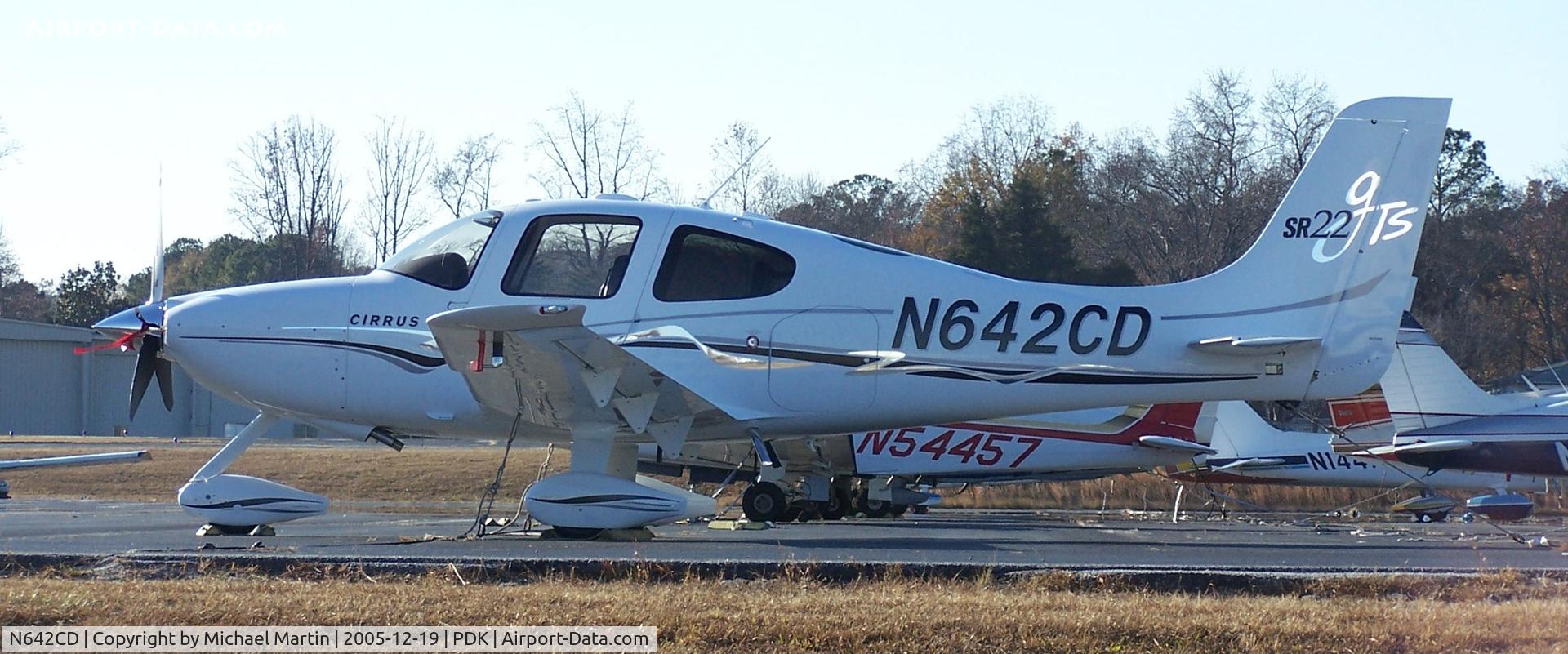 N642CD, 2005 Cirrus SR22 C/N 1720, Tied down @ PDK