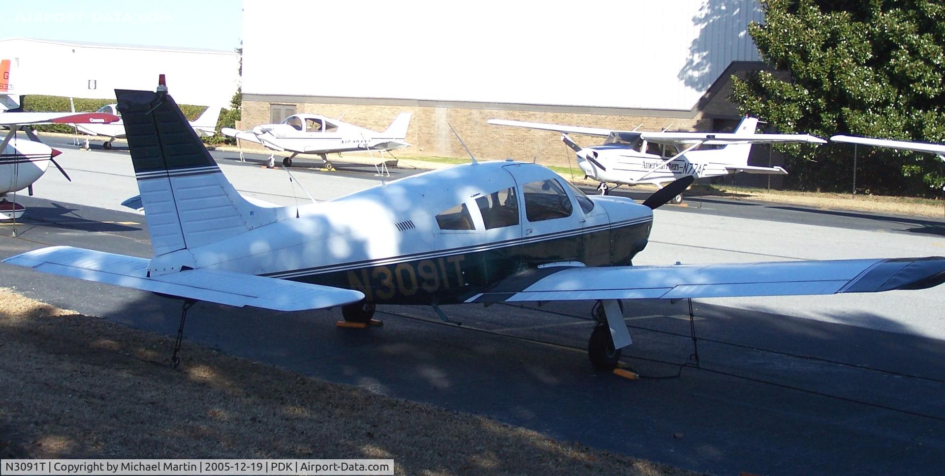 N3091T, 1972 Piper PA-28R-200 C/N 28R-7235312, Tied down @ PDK