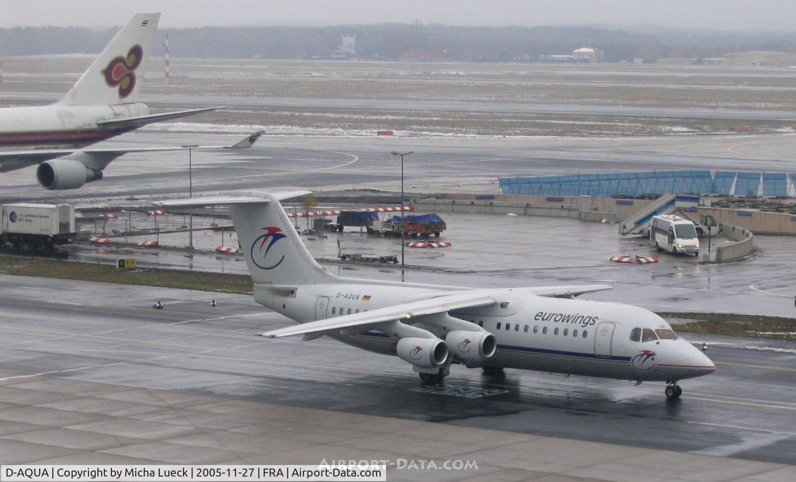 D-AQUA, 1988 British Aerospace BAe.146-300A C/N E3118, Eurowings' Jumbolino taxiing to the runway