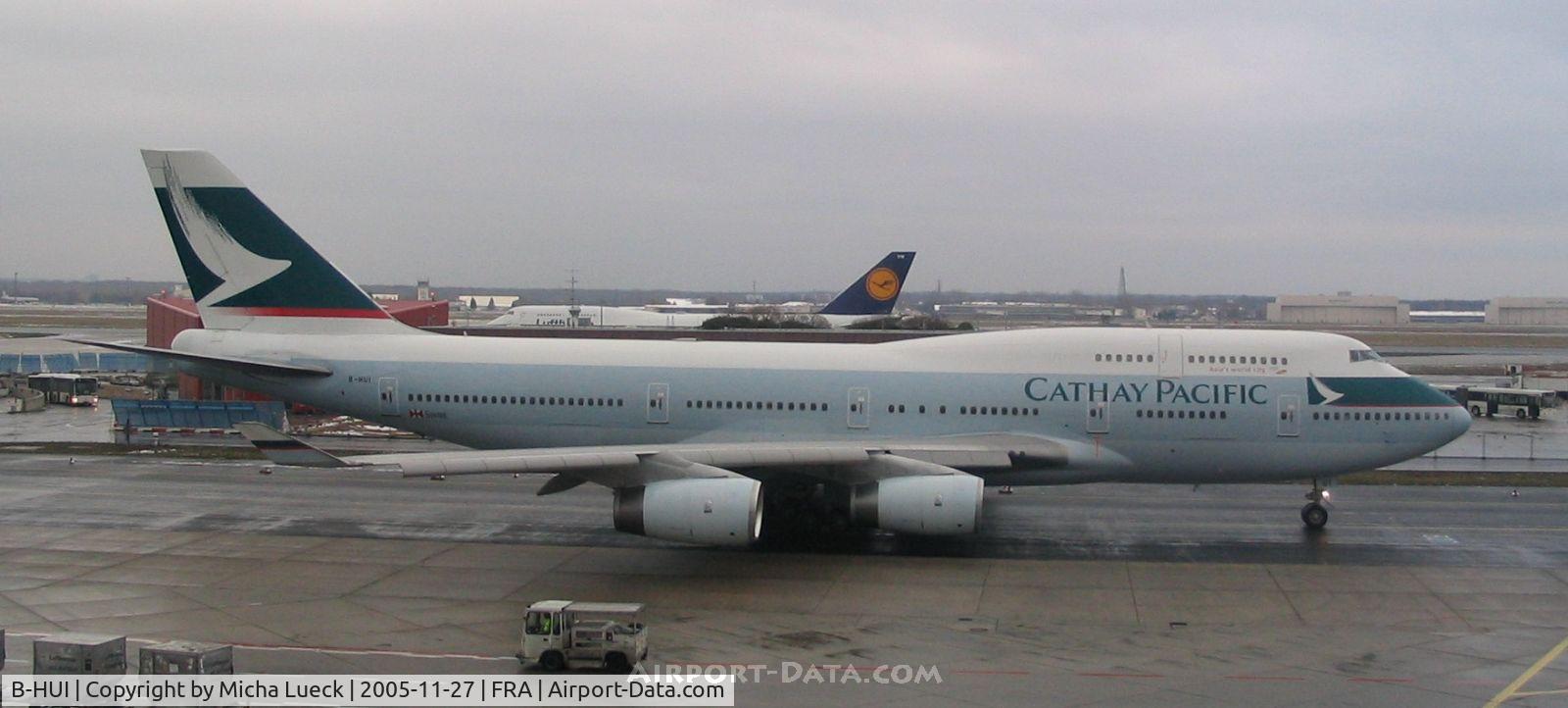 B-HUI, 1994 Boeing 747-467 C/N 27230, Cathay Pacific's B747-400 is off to Hong Kong