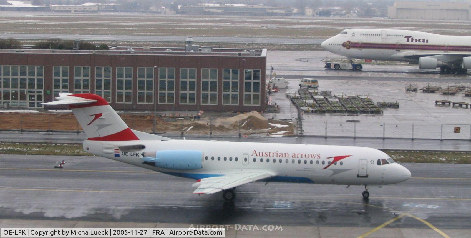OE-LFK, 1995 Fokker 70 (F-28-0070) C/N 11555, Austrian Arrows