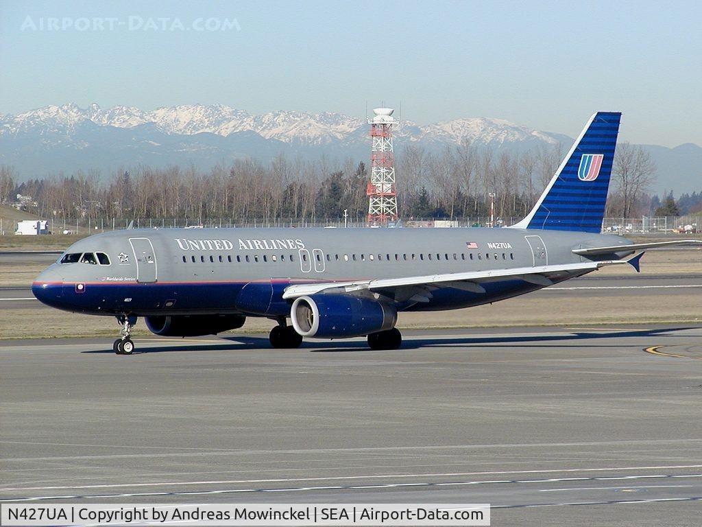 N427UA, 1995 Airbus A320-232 C/N 512, United Airlines A320 at Seattle-Tacoma International Airport