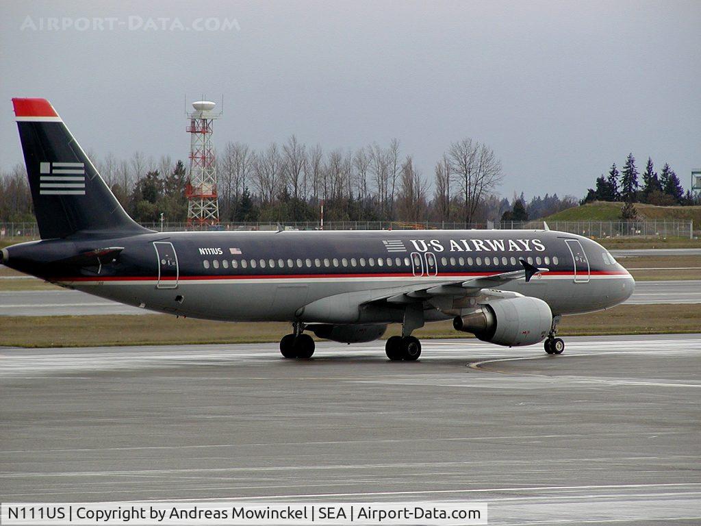 N111US, 1999 Airbus A320-214 C/N 1114, US Airways A320 at Seattle-Tacoma International Airport