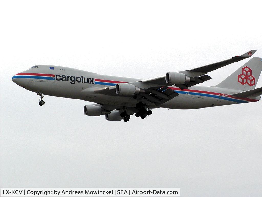 LX-KCV, 1997 Boeing 747-4R7F/SCD C/N 25868, Cargolux Boeing 747 at Seattle-Tacoma International Airport