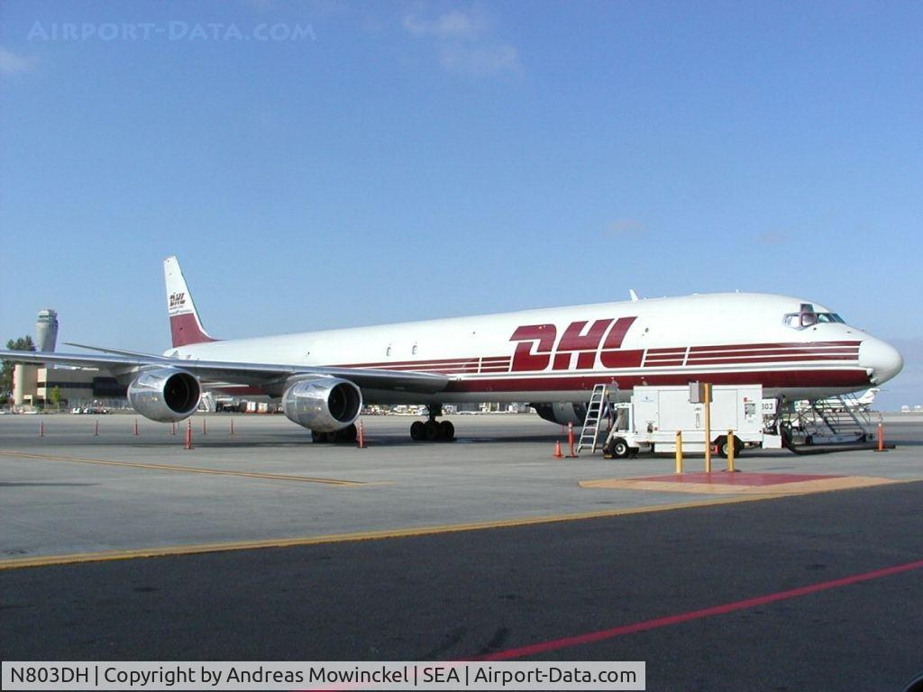 N803DH, 1969 McDonnell Douglas DC-8-73(F) C/N 46123, DHL DC-8-73 freighter at Seattle-Tacoma International Airport. ex Air Canada