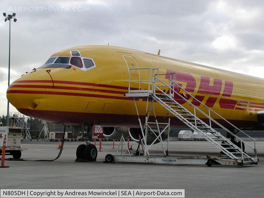 N805DH, 1970 Douglas DC-8-73F C/N 46125, DHL DC-8-73F freighter at Seattle-Tacoma International Airport. ex Air Canada