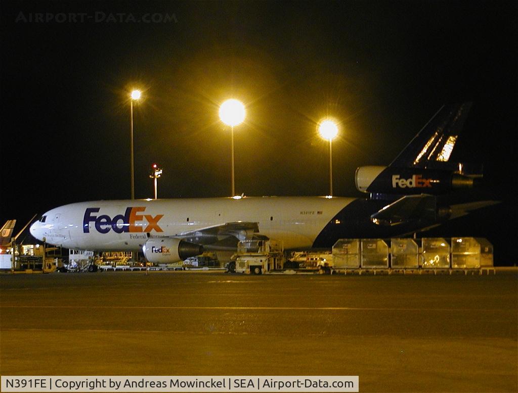 N391FE, 1975 McDonnell Douglas MD-10-10F C/N 46625, Fedex MD-10-10F freighter at Seattle-Tacoma International Airport. ex United Airlines