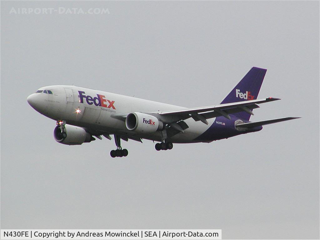 N430FE, 1985 Airbus A310-203 C/N 394, Fedex A310 freighter at Seattle-Tacoma International Airport. ex KLM