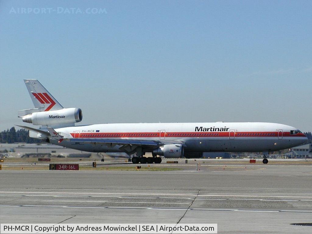 PH-MCR, 1995 McDonnell Douglas MD-11F C/N 48617, Martinair MD11F freighter at Seattle-Tacoma International Airport.