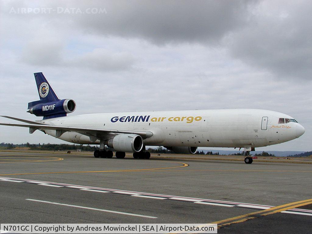 N701GC, 1991 McDonnell Douglas MD-11F C/N 48434, Gemini Air Cargo MD-11F at Seattle-Tacoma International Airport.