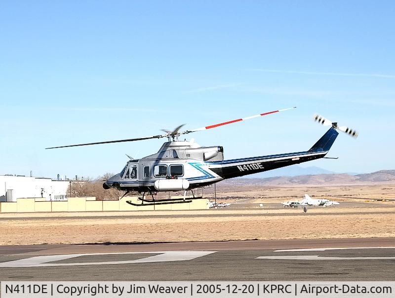 N411DE, 1991 Bell 412 C/N 36030, Photo at Prescott, AZ