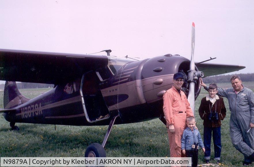 N9879A, 1950 Cessna 195A C/N 7581, Bob Martin, Lester Kuhn, Kleeber bros Frontier Skydivers