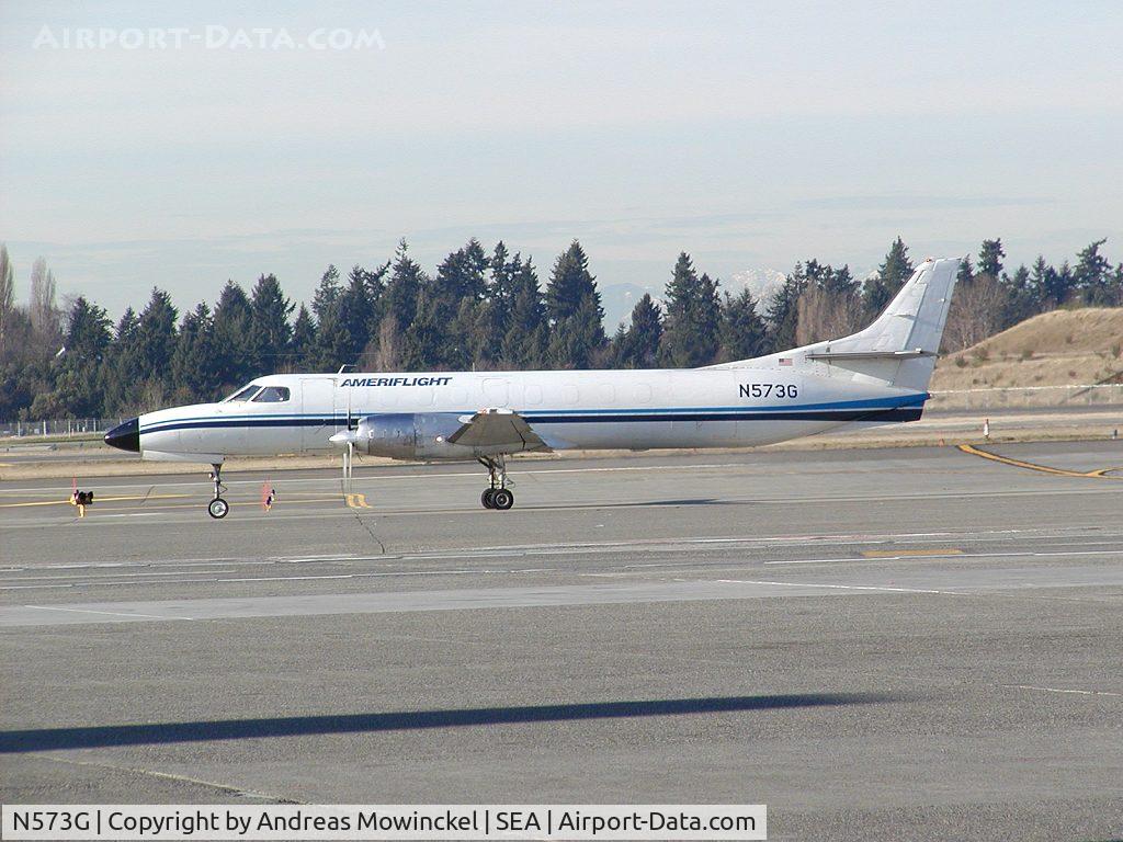 N573G, 1981 Swearingen SA227-AT C/N AT-446B, Swearigen Metro SA227 at Seattle-Tacoma International Airport.