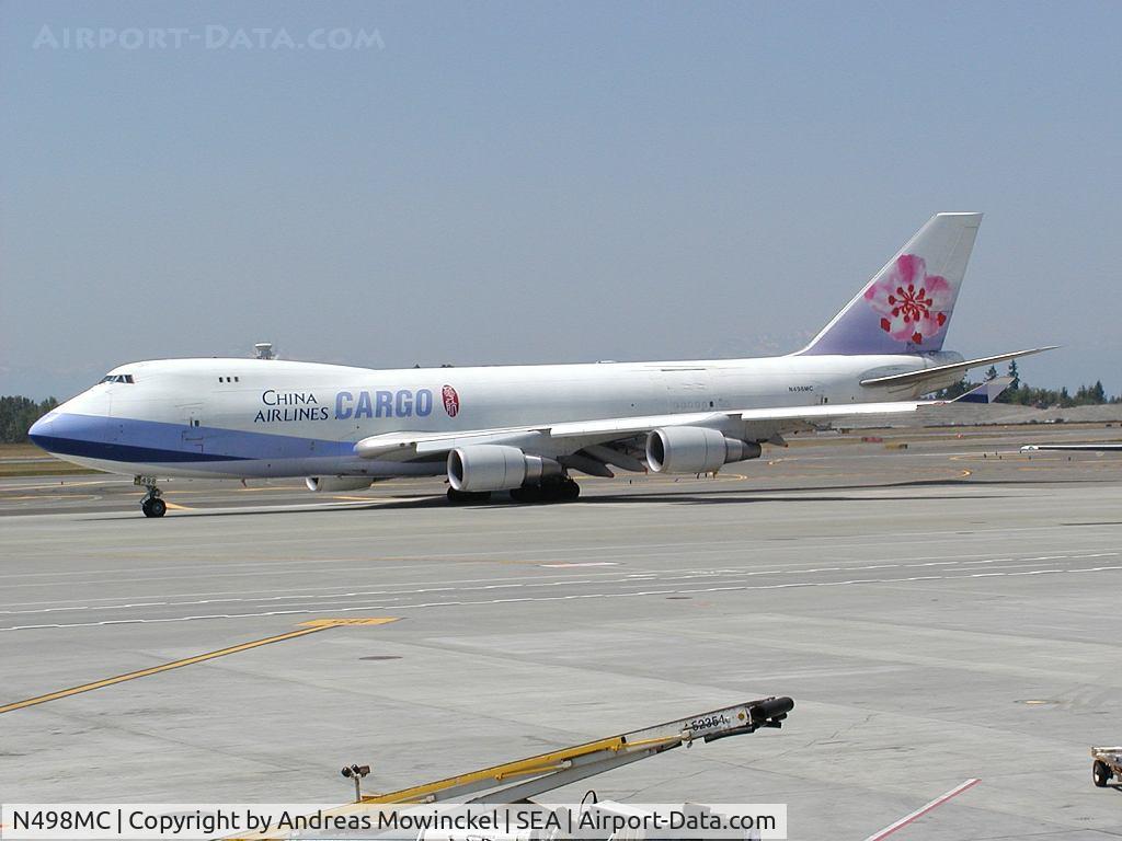 N498MC, 1999 Boeing 747-47UF C/N 29259, China Airlines Boeing 747 Freighter at Seattle-Tacoma International Airport.