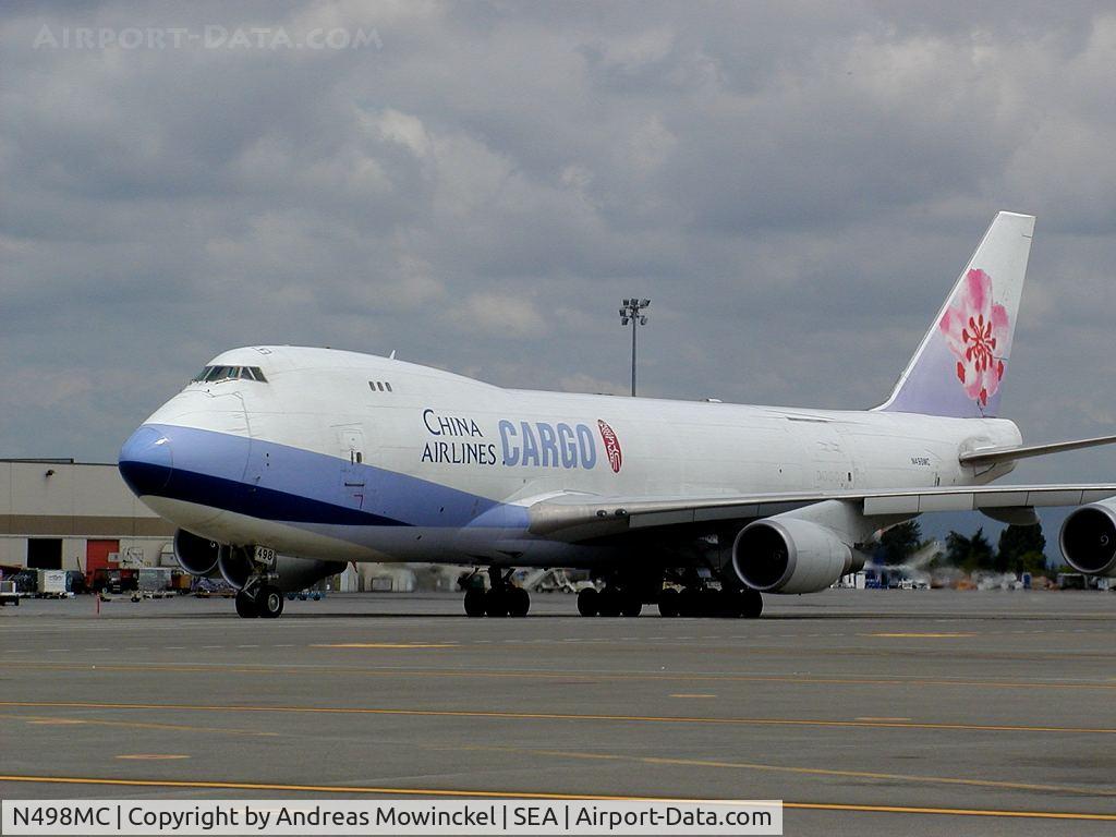 N498MC, 1999 Boeing 747-47UF C/N 29259, China Airlines Boeing 747 Freighter on lease from Atlas Air at Seattle-Tacoma International Airport.