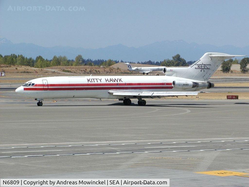 N6809, 1968 Boeing 727-223 C/N 19484, Kitty Hawk Boeing 727 Freighter at Seattle-Tacoma International Airport.