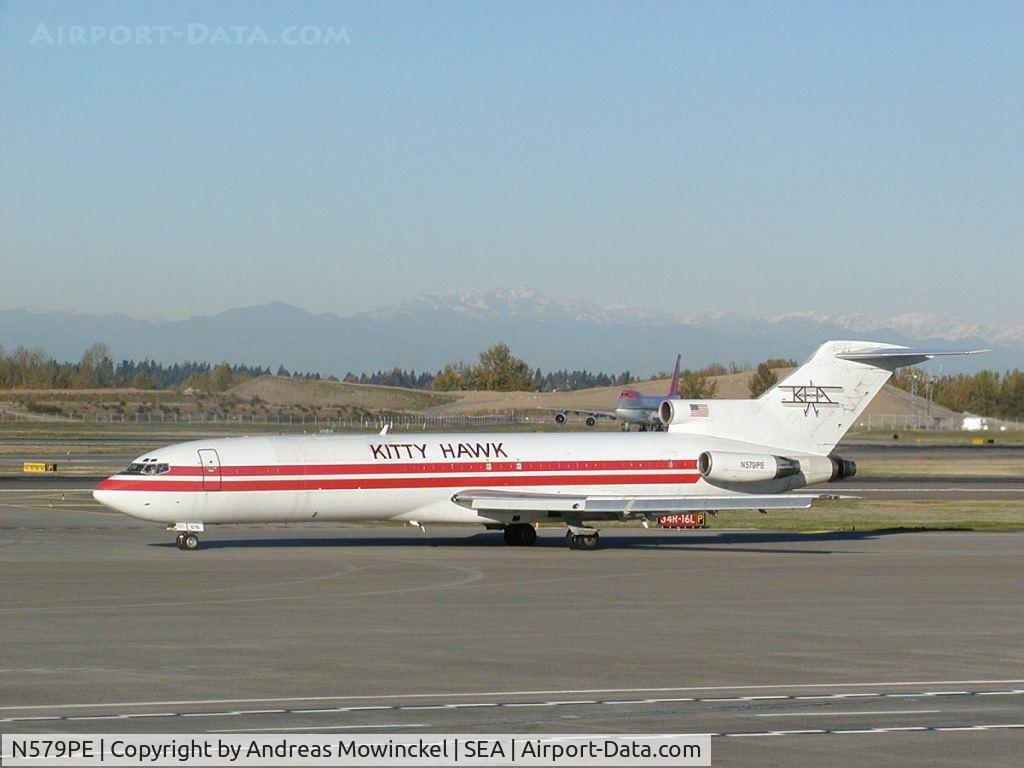 N579PE, 1978 Boeing 727-243 C/N 21662, Kitty Hawk Boeing 727 Freighter at Seattle-Tacoma International Airport.