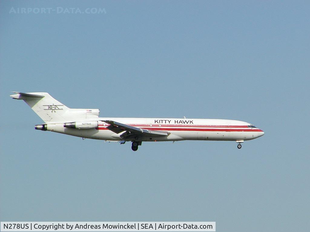 N278US, 1975 Boeing 727-251 C/N 21157, Kitty Hawk Boeing 727 Freighter at Seattle-Tacoma International Airport.