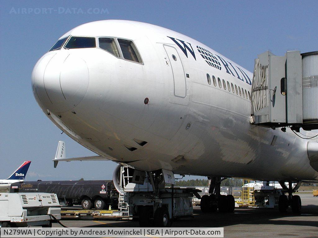 N279WA, 1998 McDonnell Douglas MD-11F C/N 48756, World Airways MD-11 at Seattle-Tacoma International Airport.