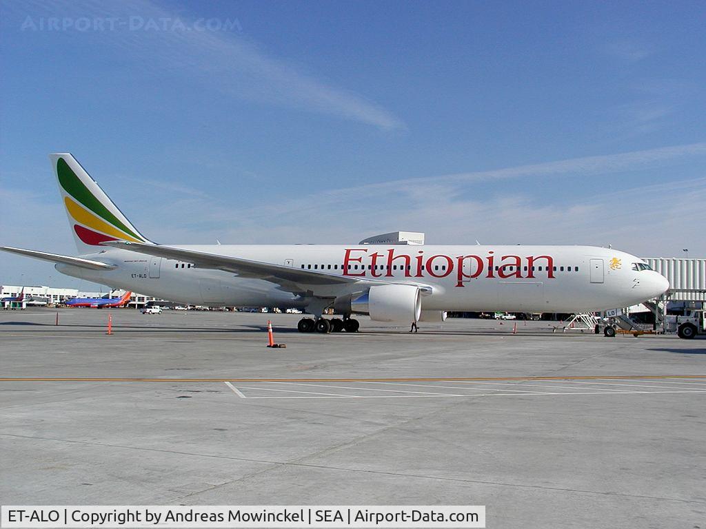ET-ALO, 2004 Boeing 767-360/ER C/N 33768, ET-ALO operated its delivery flight from SEA - with passengers for IAD, FCO and ADD.