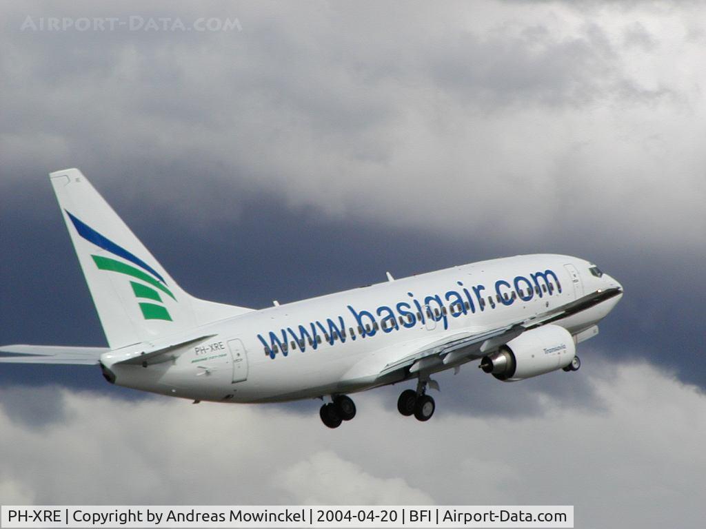 PH-XRE, 2004 Boeing 737-7K2 C/N 30668, ransavia 737-7K2 taking off towards Keflavik and Rotterdam on its delivery flight on April 20, 2004.