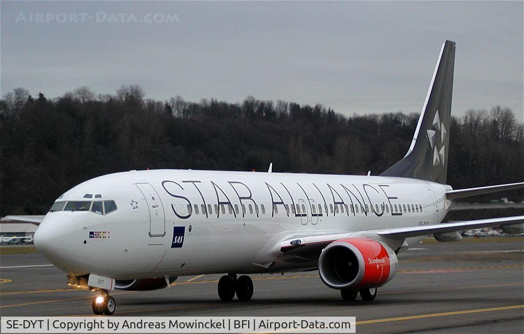 SE-DYT, 2003 Boeing 737-883 C/N 28328, SAS 737-883 in Star Alliance livery.  It was a very pleasant surprise to see this bird touch down!