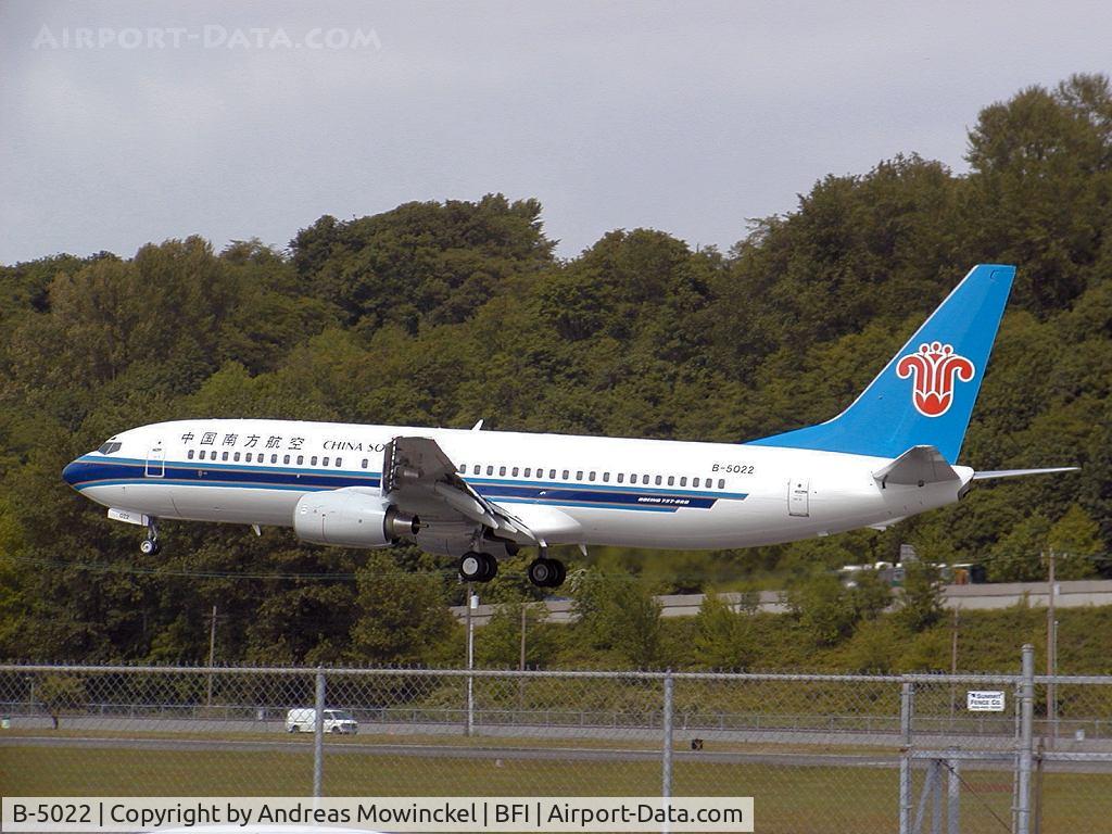 B-5022, 2003 Boeing 737-81B C/N 32928, China Southern 737 at Boeing Field