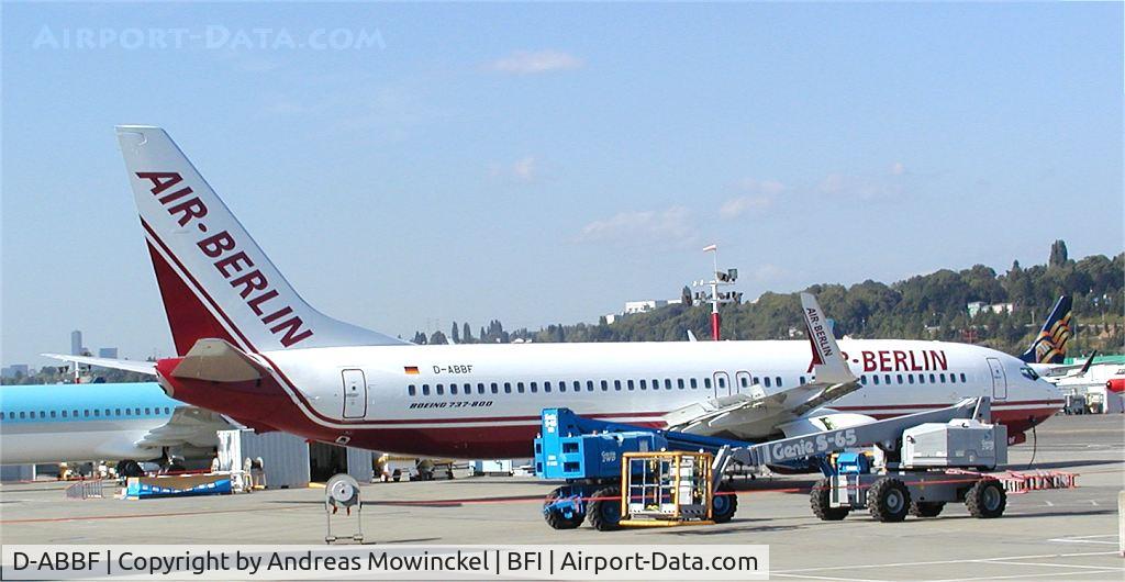 D-ABBF, 2002 Boeing 737-86J C/N 32917, Air Berlin 737 at Boeing Field