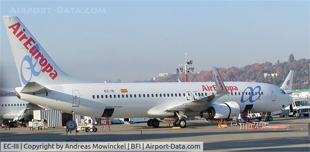 EC-III, 2002 Boeing 737-86Q C/N 30284, Air Europa 737 parked at Boeing Field