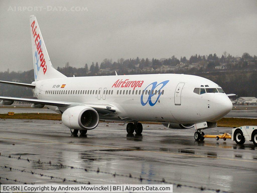 EC-ISN, 2002 Boeing 737-86Q C/N 30291, Air Europa 737 at Boeing Field