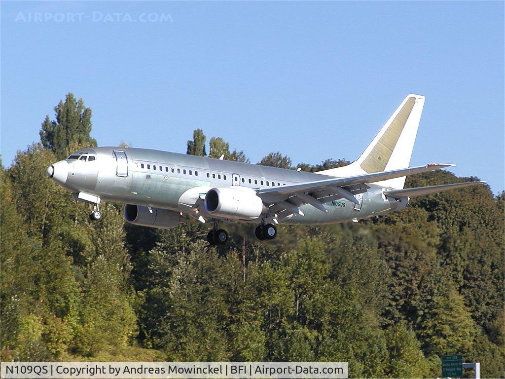 N109QS, 2002 Boeing C-40C Clipper (737-7BC BBJ) C/N 33434, B737-7BC(BBJ) N109QS later sold to USAF. Register number N109QS is temporary.