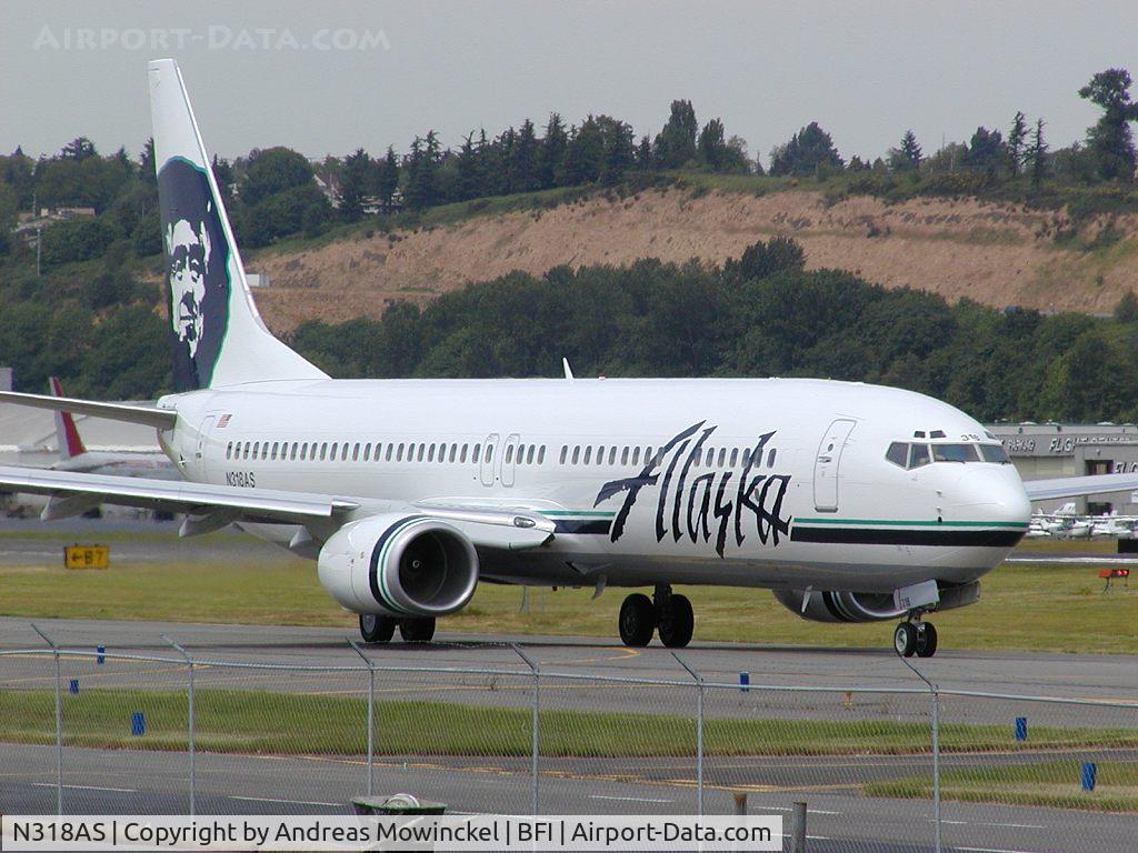 N318AS, 2003 Boeing 737-990 C/N 30018, Alaska Airlines 737 at Boeing field