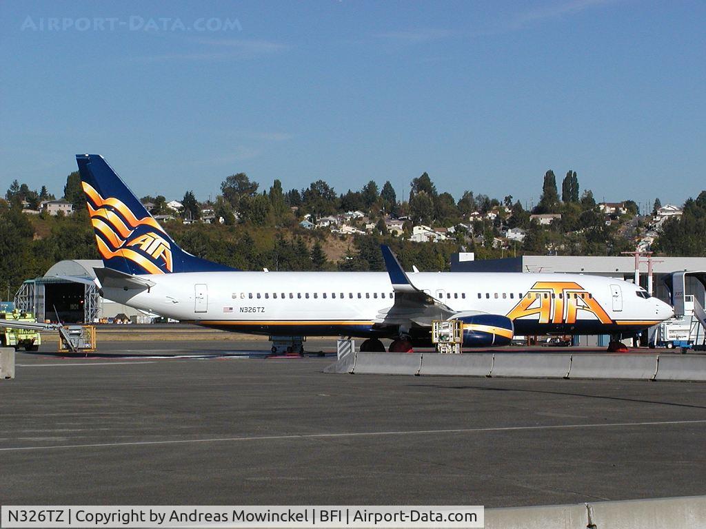 N326TZ, 2002 Boeing 737-83N C/N 32612, ATA 737 at Boeing field