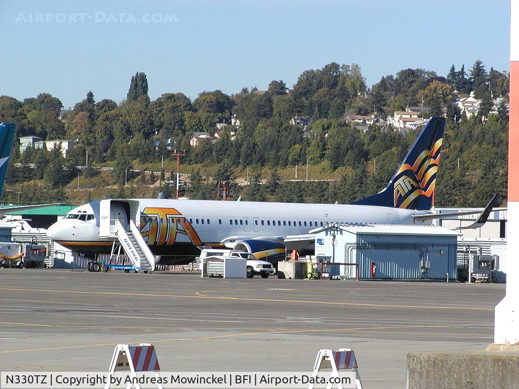 N330TZ, 2002 Boeing 737-83N C/N 32616, ATA 737 at Boeing field