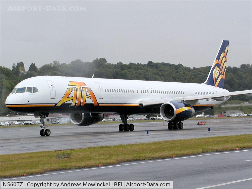 N560TZ, 2003 Boeing 757-33N C/N 33525, ATA 737 at Boeing field