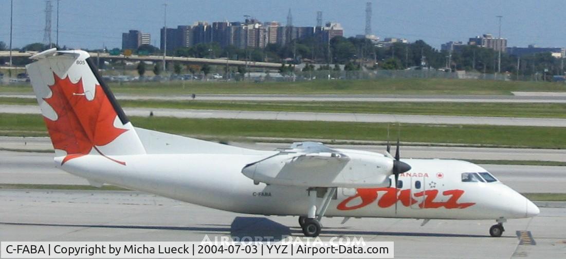 C-FABA, 1988 De Havilland Canada DHC-8-102 Dash 8 C/N 092, The red version of the Air Canada Jazz colour range