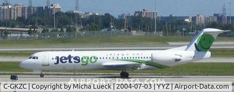 C-GKZC, 1991 Fokker 100 (F-28-0100) C/N 11340, Jetsgo's ex-AA Fokker 100