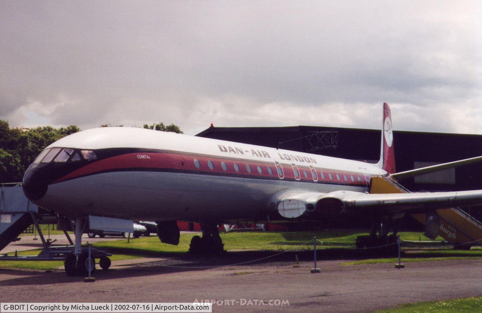 G-BDIT, 1962 De Havilland DH.106 Comet 4C C/N 6467, De Havilland Comet, preserved at the Museum of Flight, East Fortune, Scotland (June 2002)