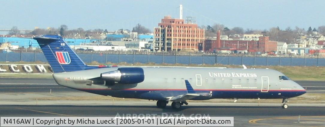 N416AW, 2002 Bombardier CRJ-200LR (CL-600-2B19) C/N 7603, Air Wisconsin for United Express