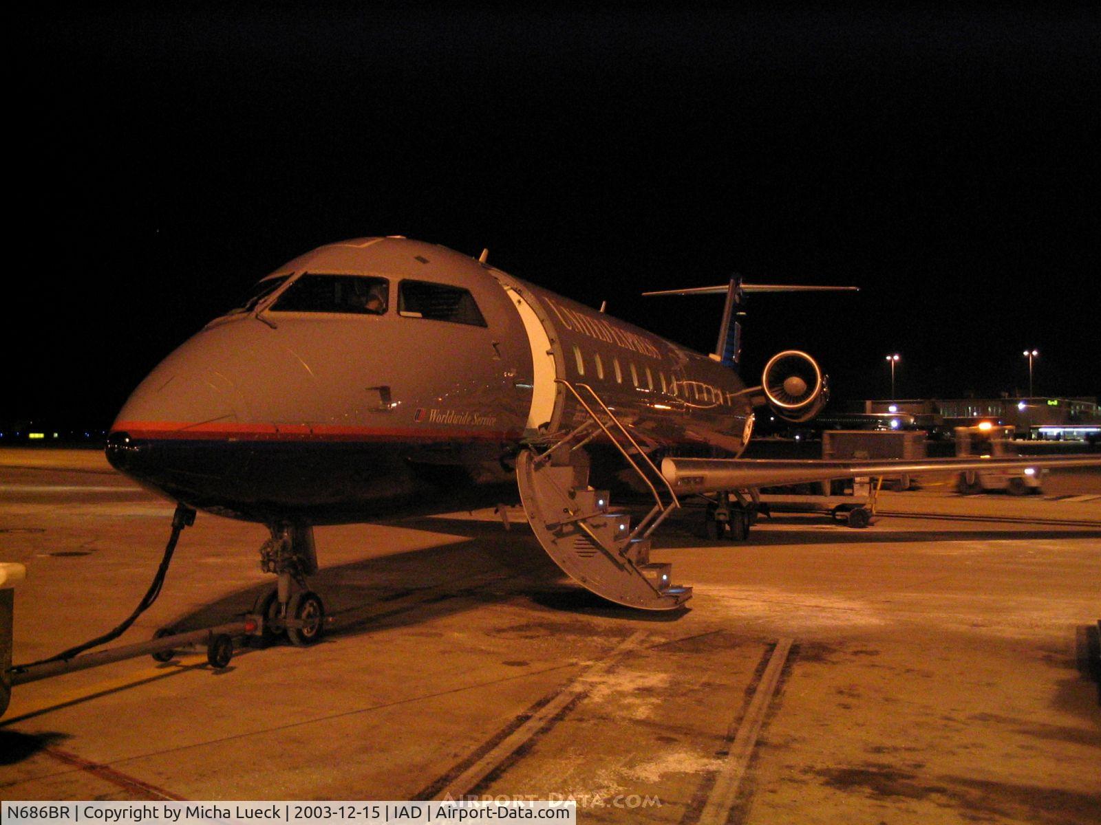 N686BR, 2003 Bombardier CRJ-200ER (CL-600-2B19) C/N 7715, Atlantic Coast Airlines for United Express