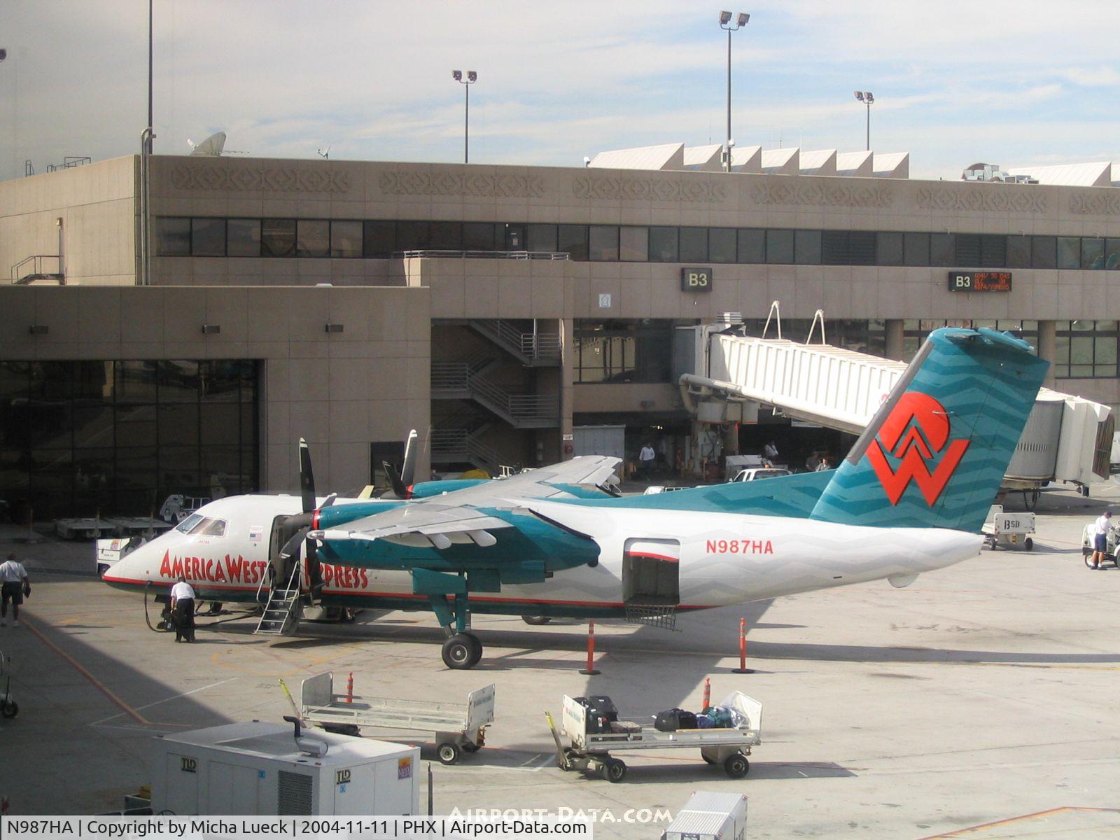 N987HA, 1996 De Havilland Canada DHC-8-202 Dash 8 C/N 425, Mesa Airlines for America West Express
