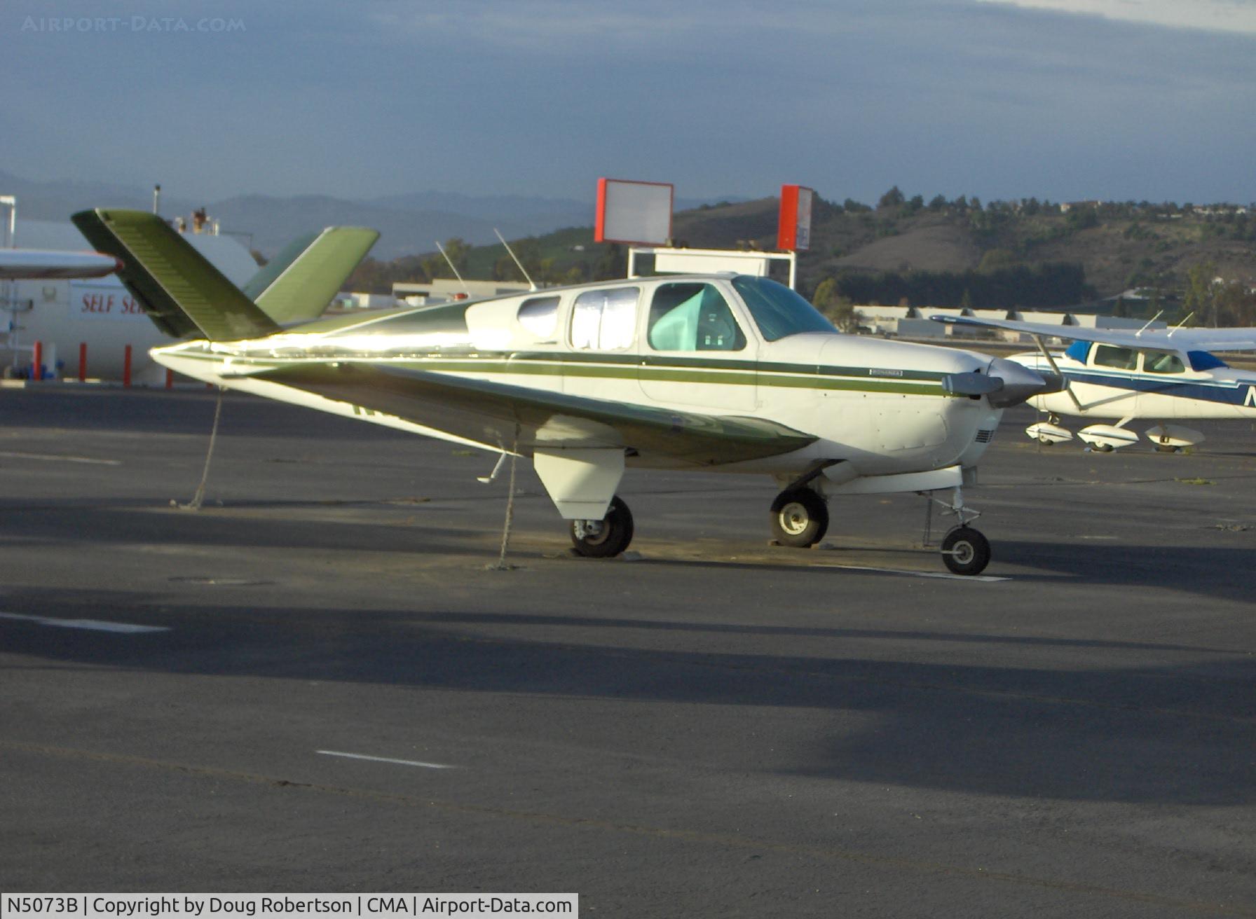 N5073B, 1955 Beech F35 Bonanza C/N D-4370, 1955 Beech F35 BONANZA, Continental E-225-8, 225 hp