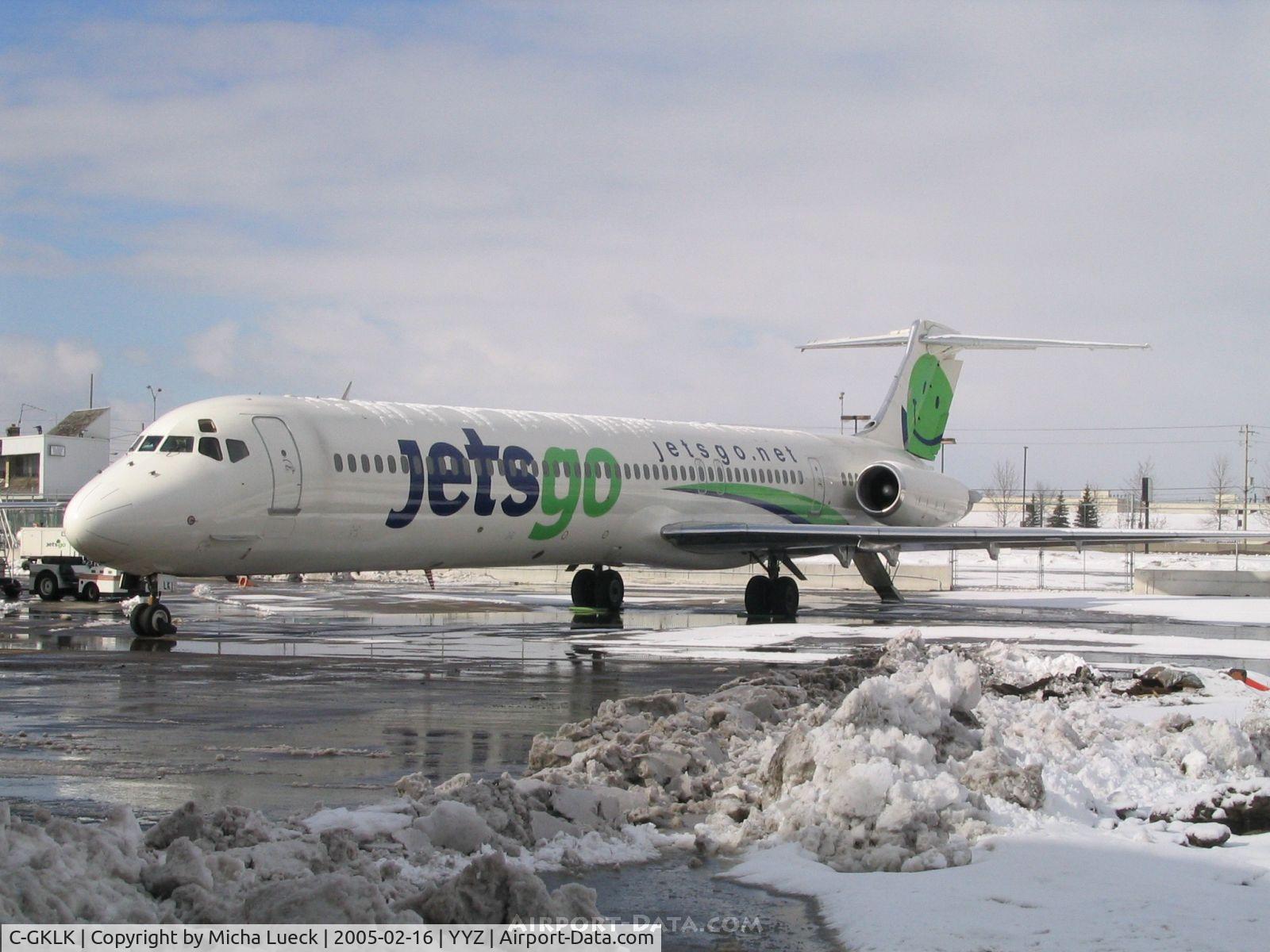 C-GKLK, 1991 McDonnell Douglas MD-83 (DC-9-83) C/N 53124, Jetsgo, after its demise widely referred to as Jetsgone