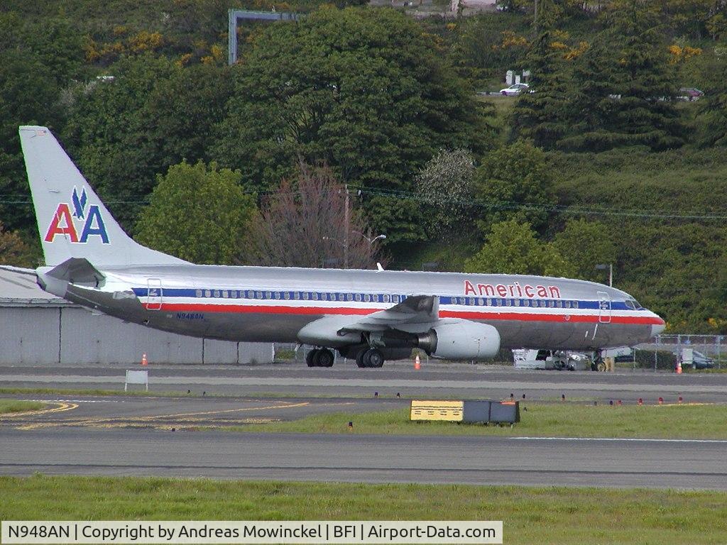 N948AN, 2000 Boeing 737-823 C/N 30086, American Airlines B737 at Boeing Field