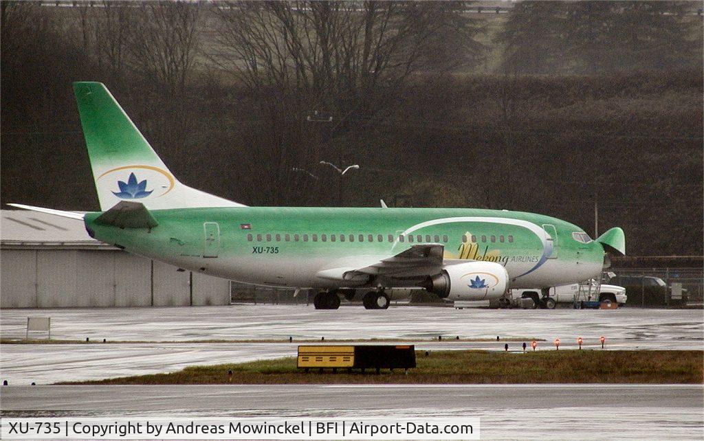 XU-735, 1995 Boeing 737-524 C/N 26319, Mekong Airlines Boeing 737 seen at Boeing Field, on its way to Cambodia for a short lease