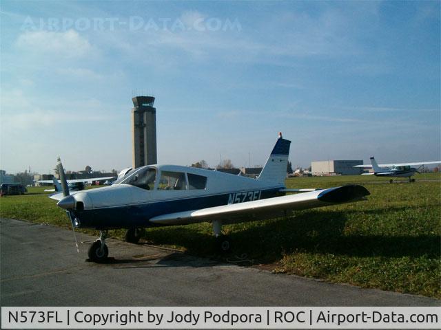 N573FL, 1971 Piper PA-28-140 C/N 28-7125420, 3FL at the West Tiedown (Greater Rochester International)